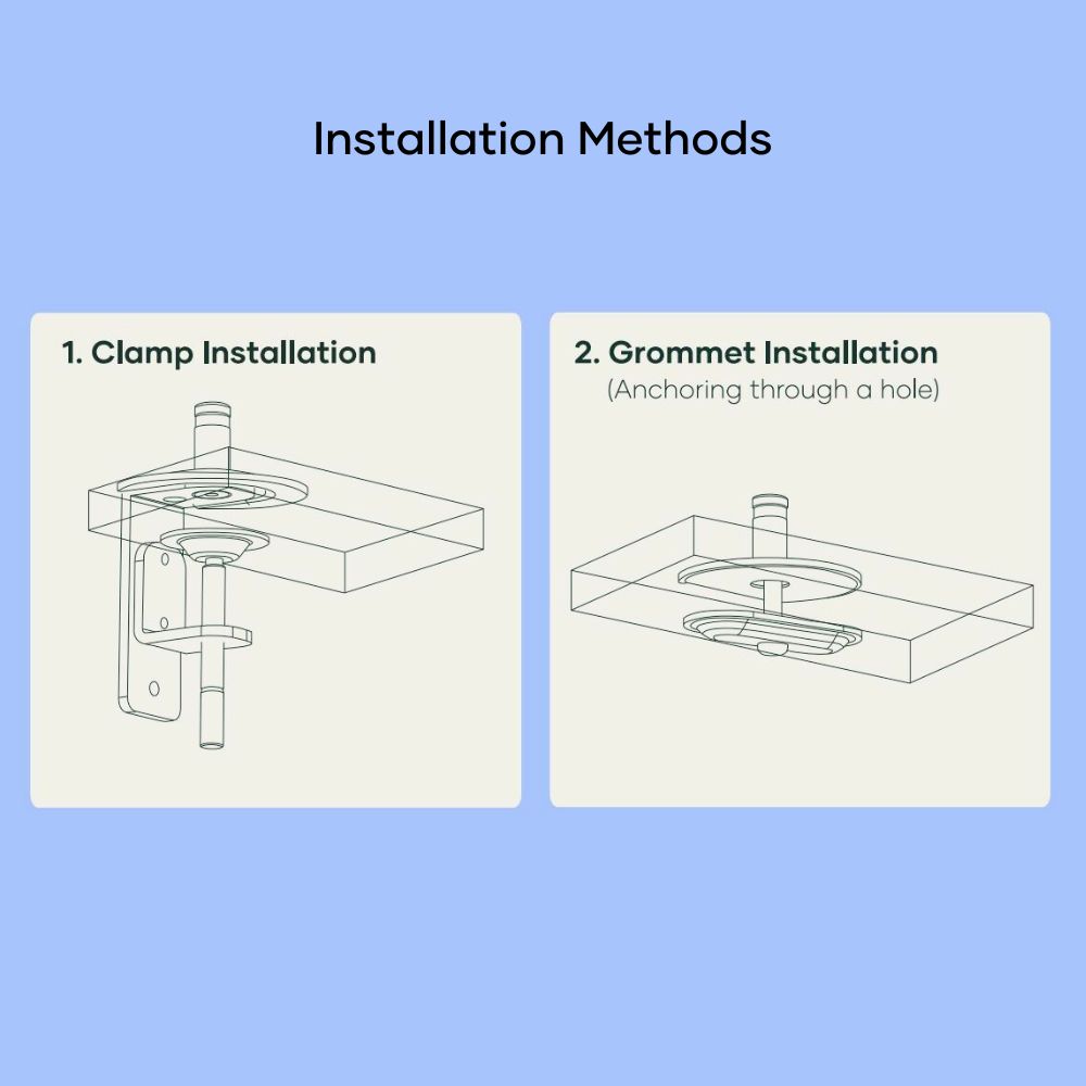 Desk Mount with Gas Spring Arm