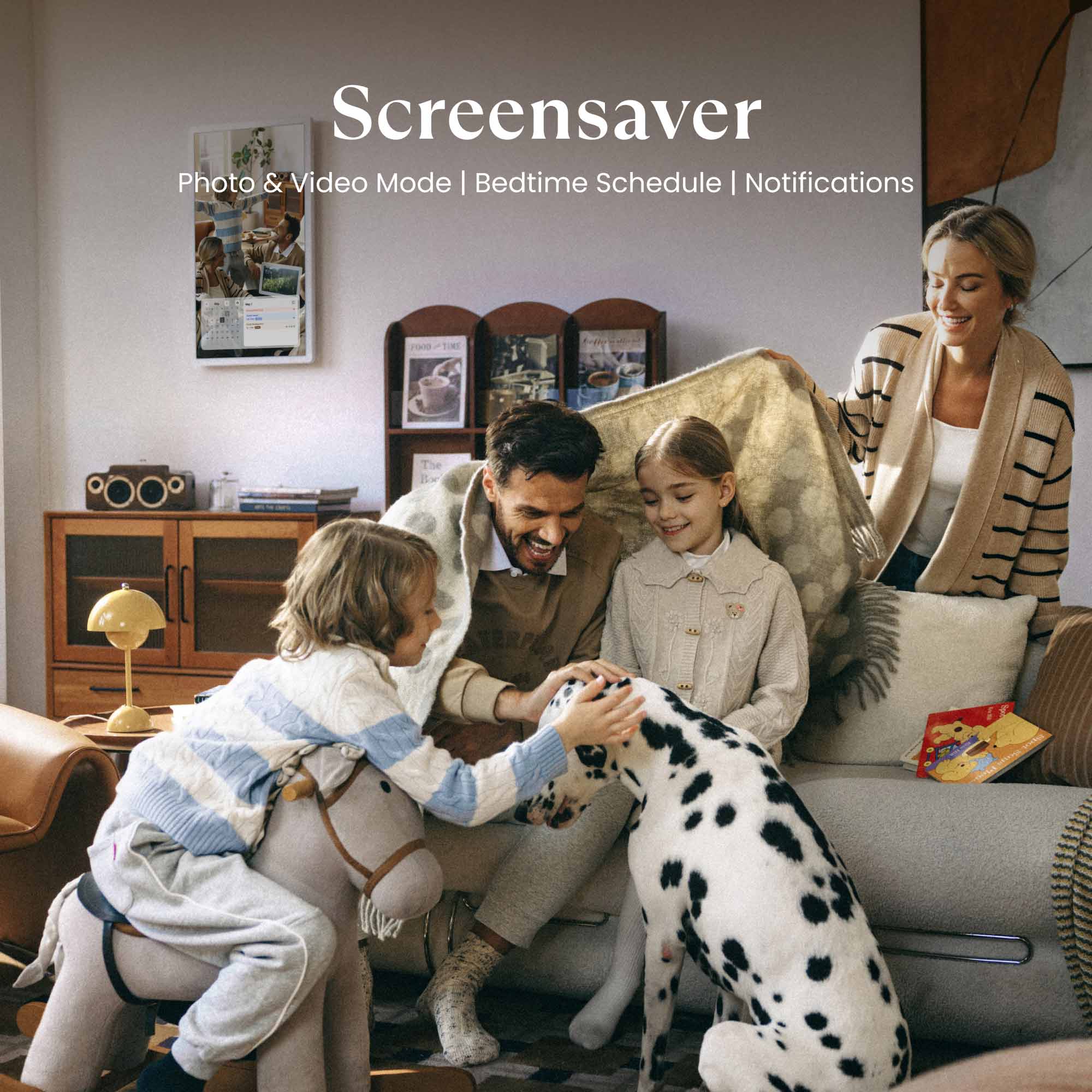 24" Cozyla Calendar+ 2 with a customizable photo Screensaver feature
