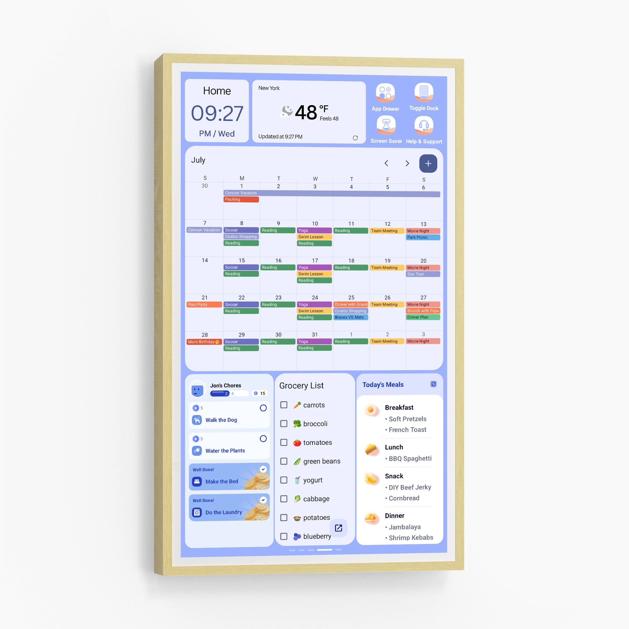#Magnetic Frame for Calendar+ 2 (Color)_Woody