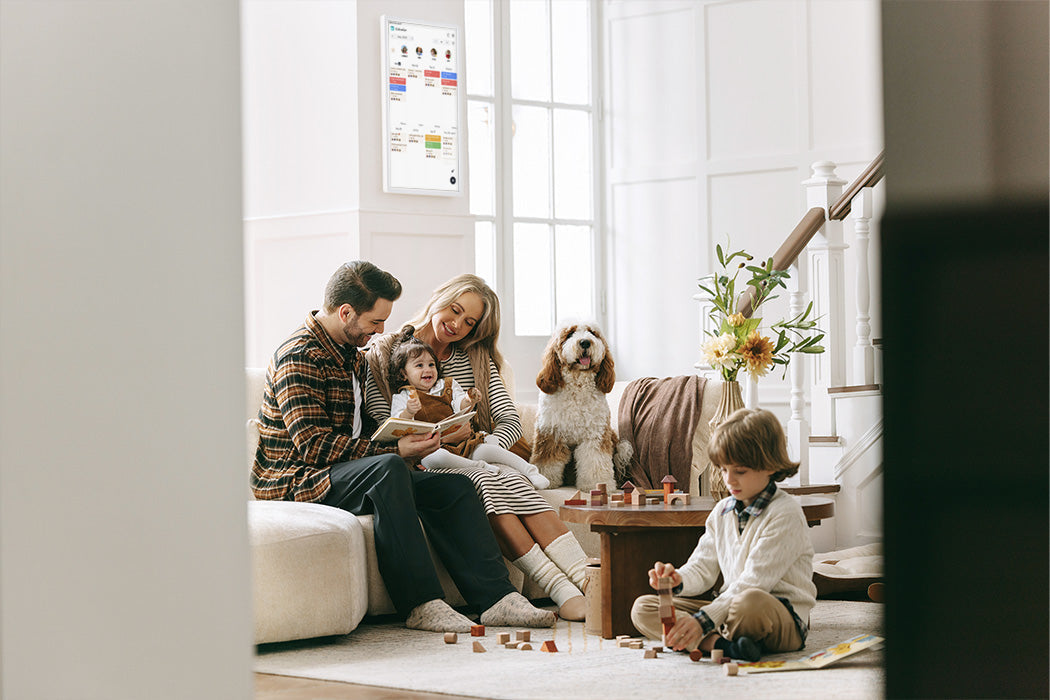 Family with Cozyla Calendar