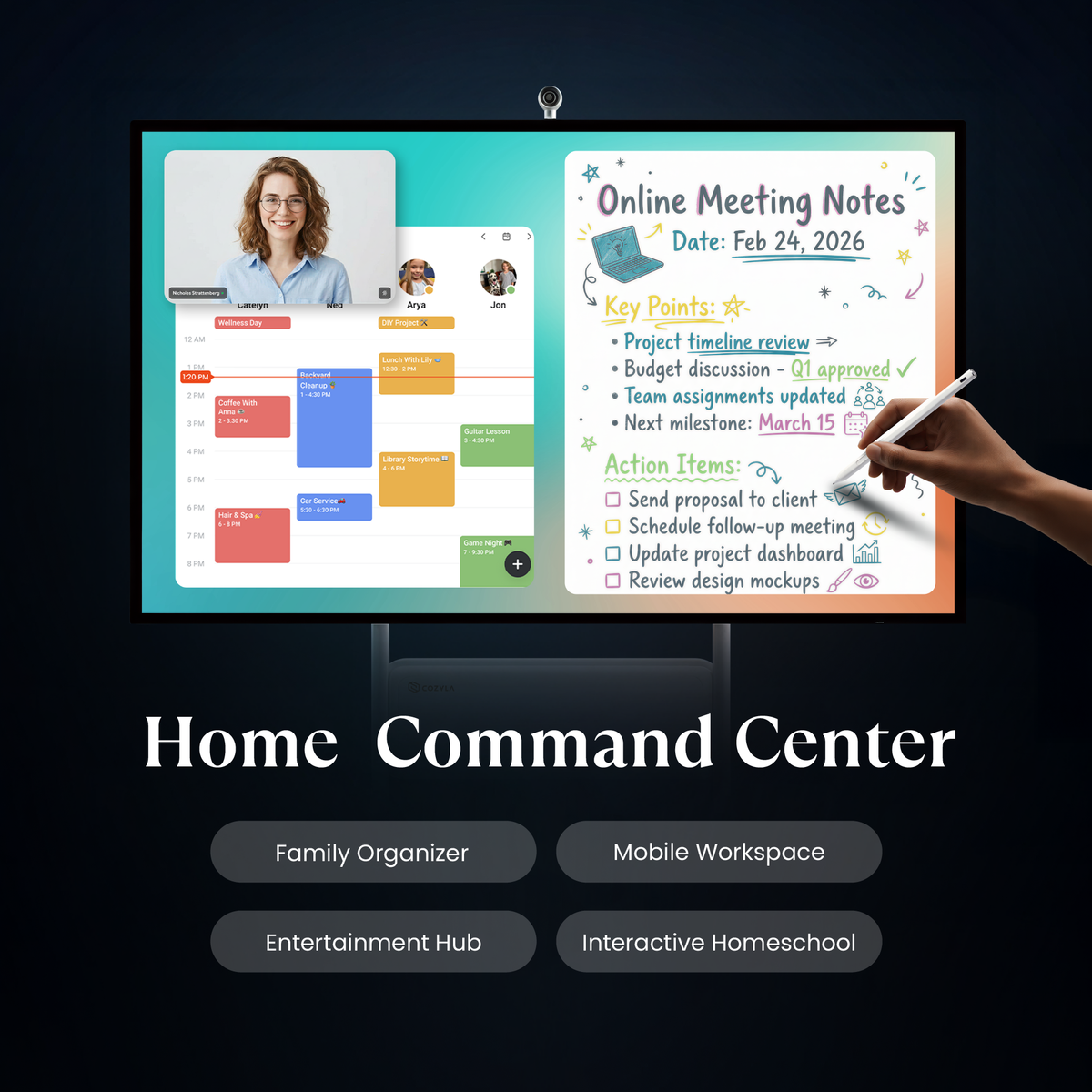 Cozyla Calendar Max Go - The Family Command Center - Cozyla US