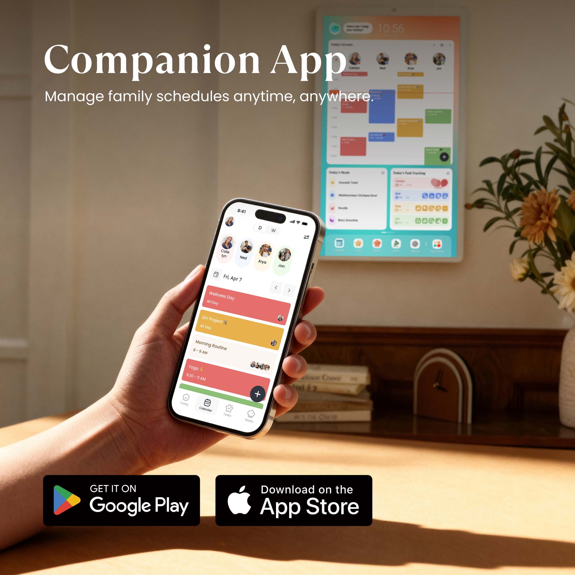 Manage your Cozyla Calendar+ 2 anytime and anywhere with the Cozyla+ APP