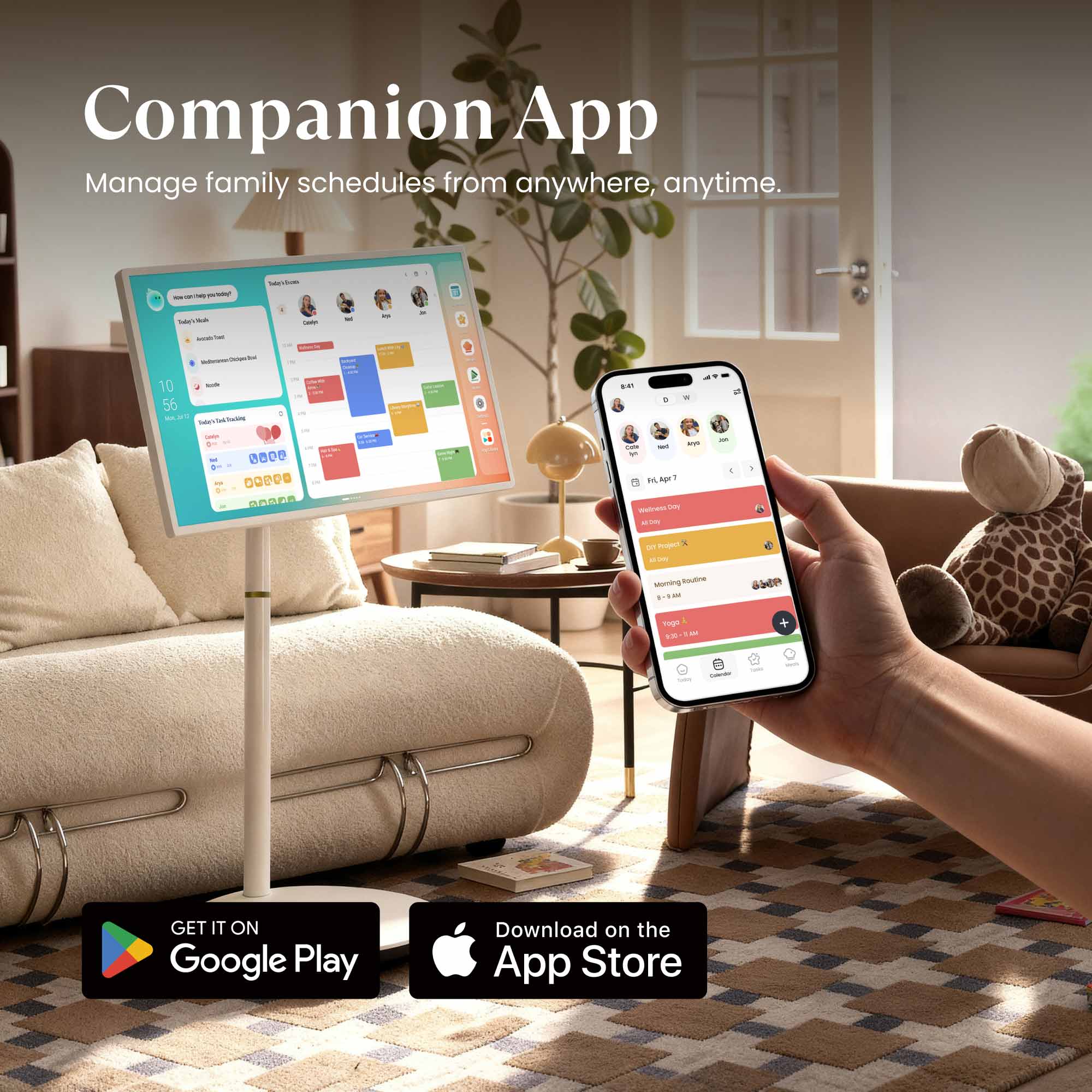 Download and use the Cozyla+ APP to help manage your Cozyla 32" Cozyla Calendar+ Go