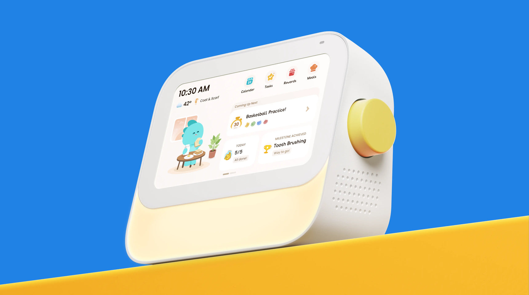 Interface of Cozyla Routie the kids' routine device