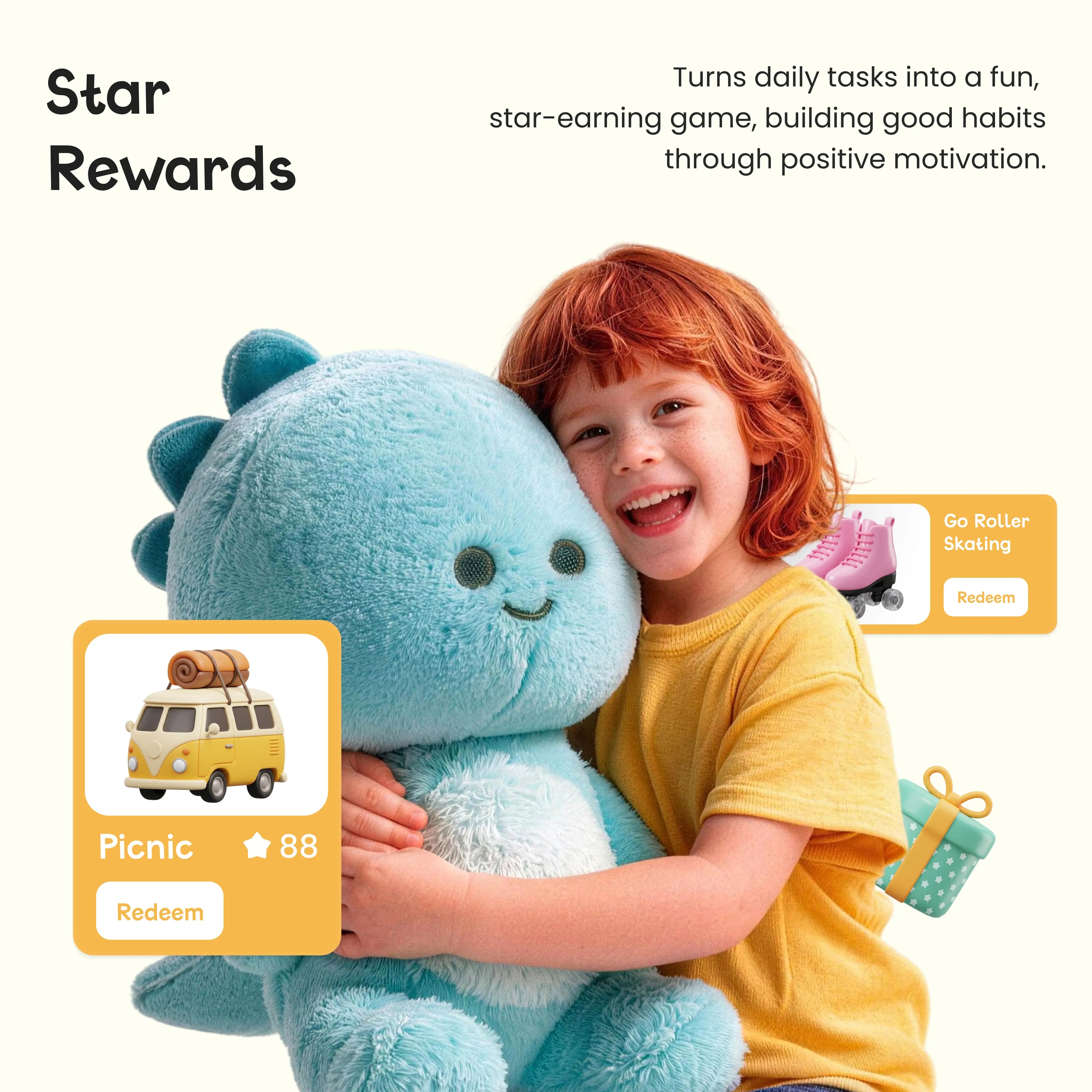 Reward features on Cozyla Routie the kids‘ routine machine