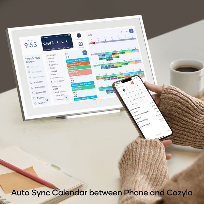 Cozyla Calendar+ Go Portable Smart Family Calendar Digital Calendar