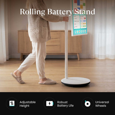 Rolling battery stand of the Cozyla 32-in Calendar Plus Go
