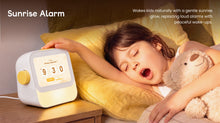 Cozyla Routie acting as a smart sunrise alarm clock to wake kids naturally