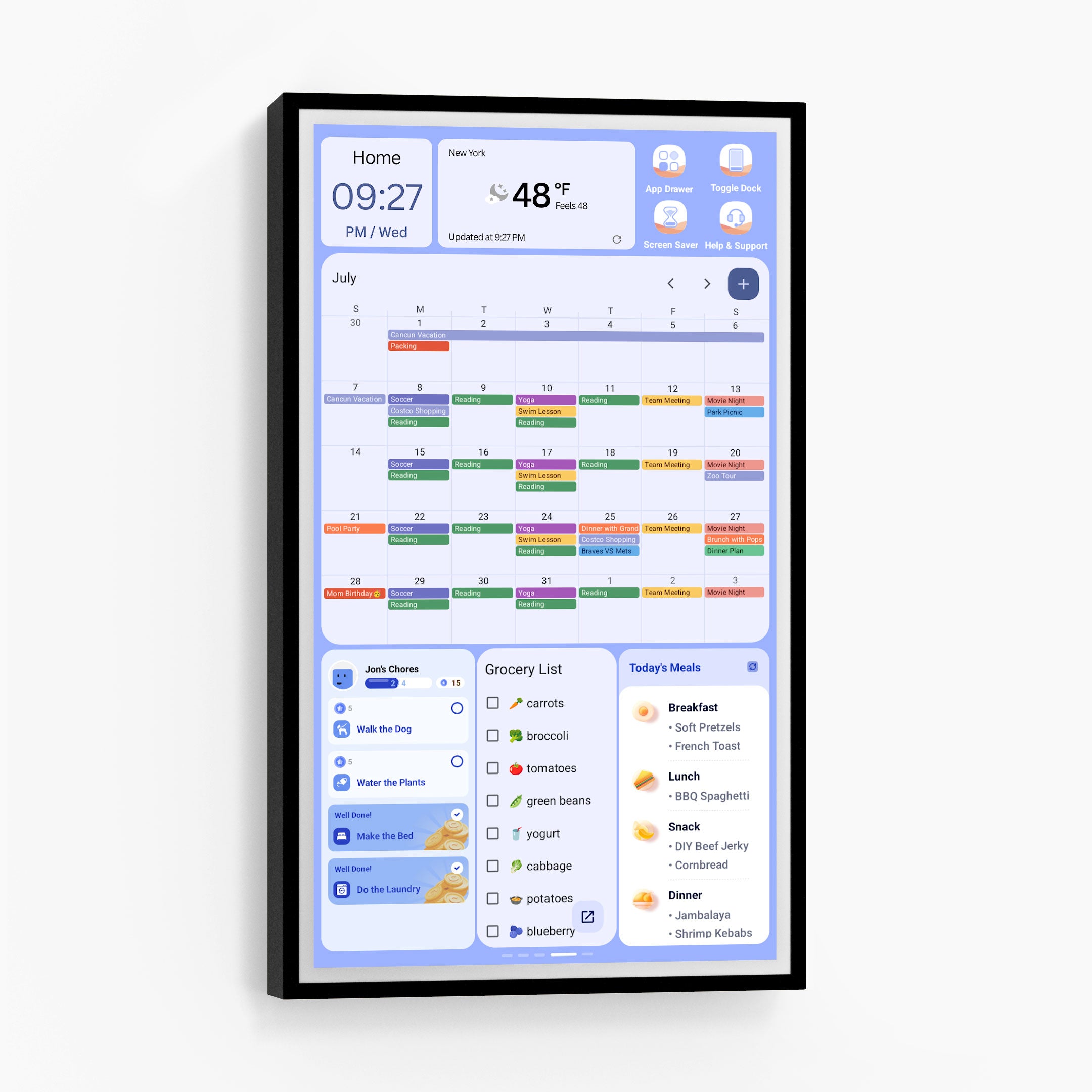 #Magnetic Frame for Calendar+ 2 (Color)_Charcoal
