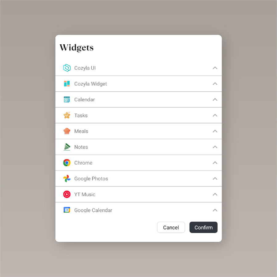 Widgets