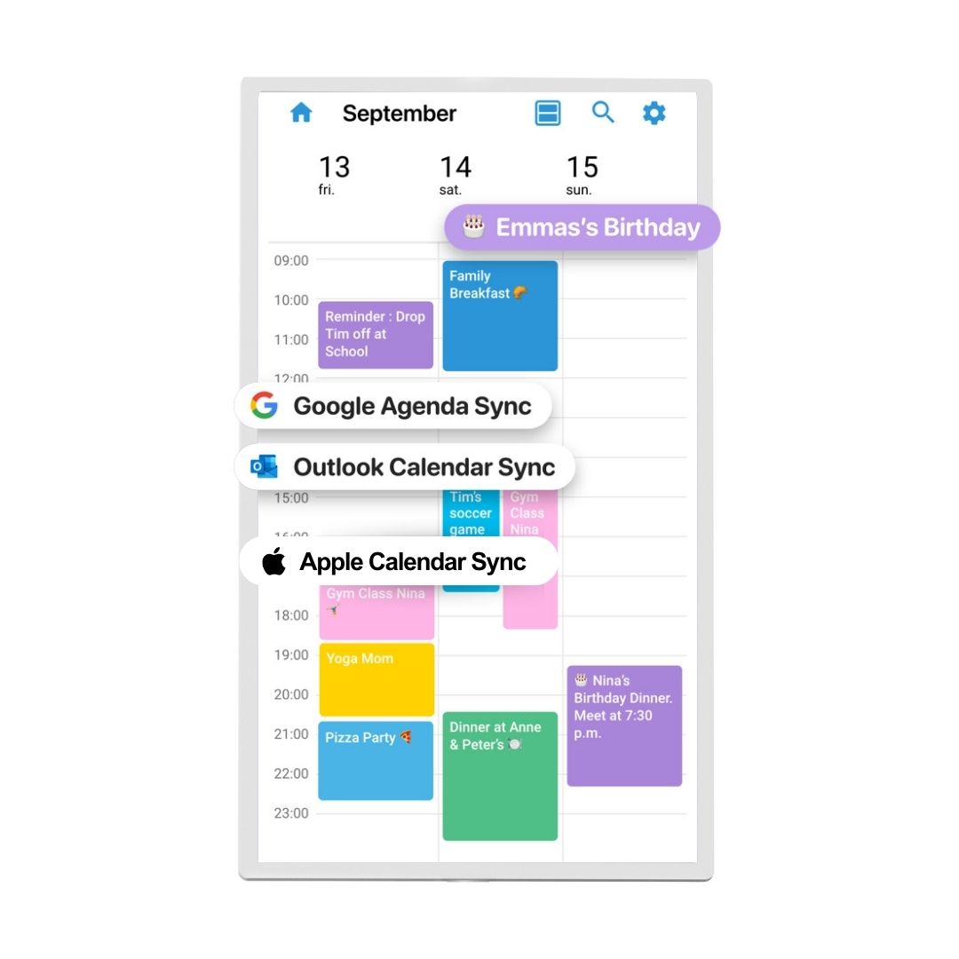 Cozyla Calendar Digital Family Calendar AllInOne Smart Touchscreen K