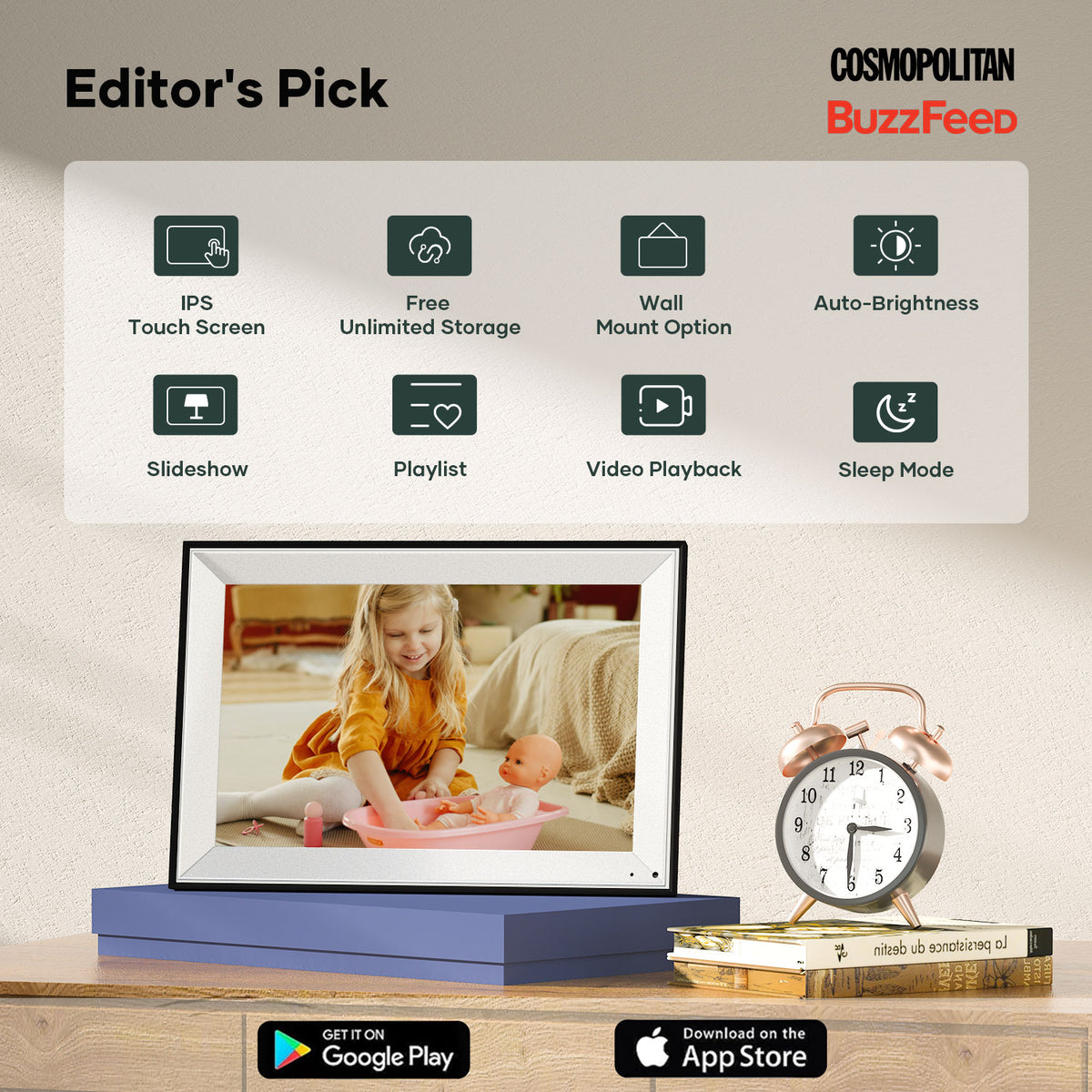 Cozyla Frame | Best Digital Picture Frame Digital Photo Frame for Gift ...