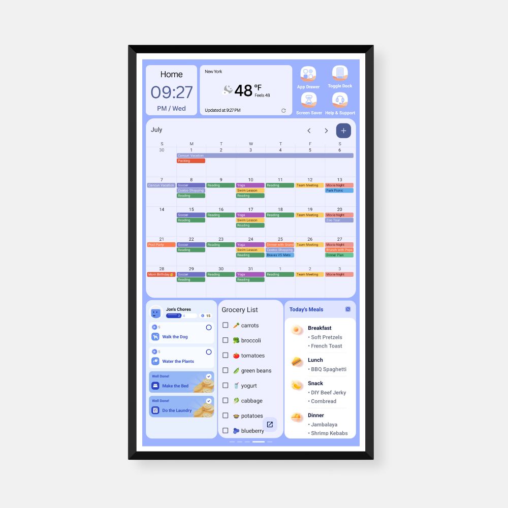 #Magnetic Frame for Calendar+ 2 (Color)_Charcoal
