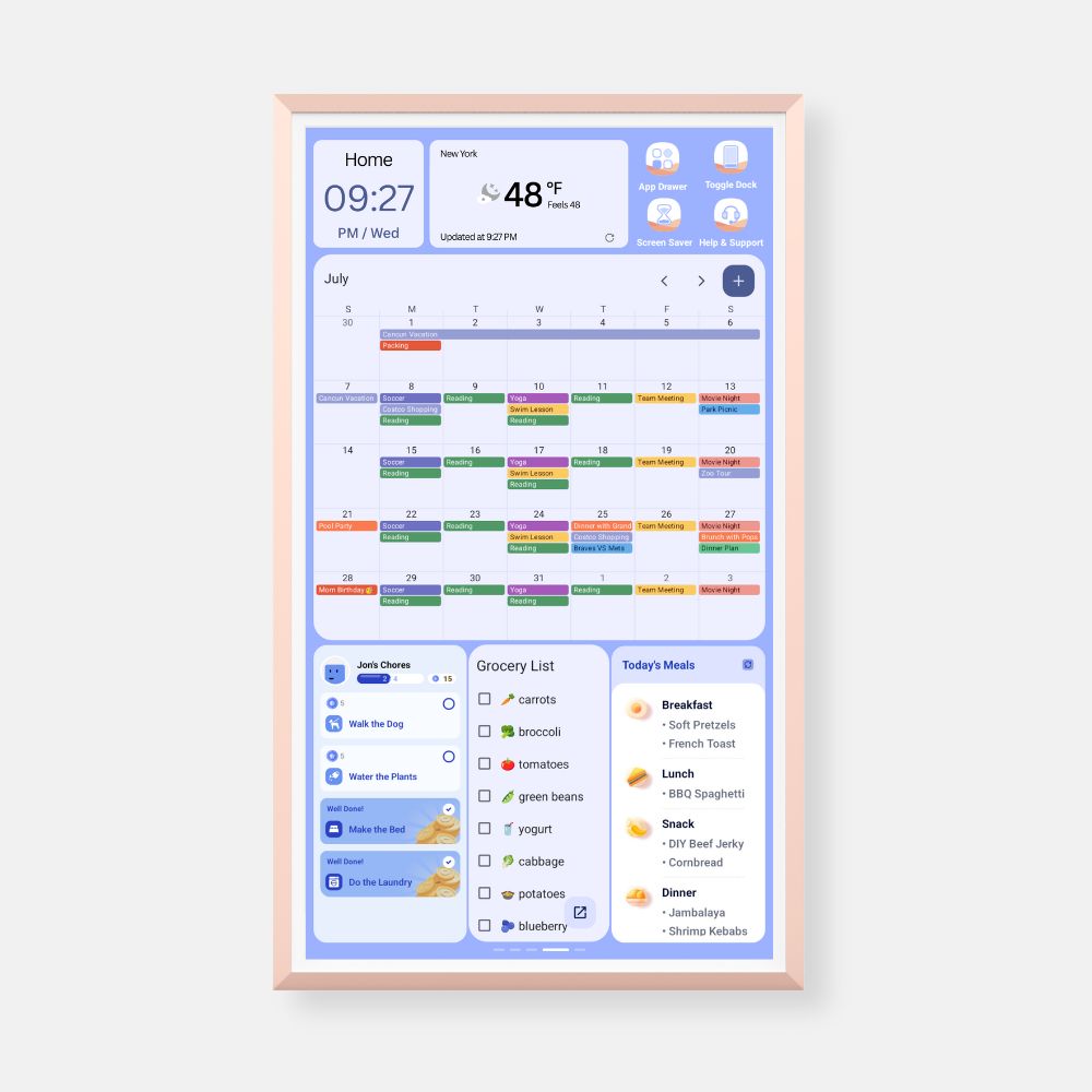 #Magnetic Frame for Calendar+ 2 (Color)_Rose Gold