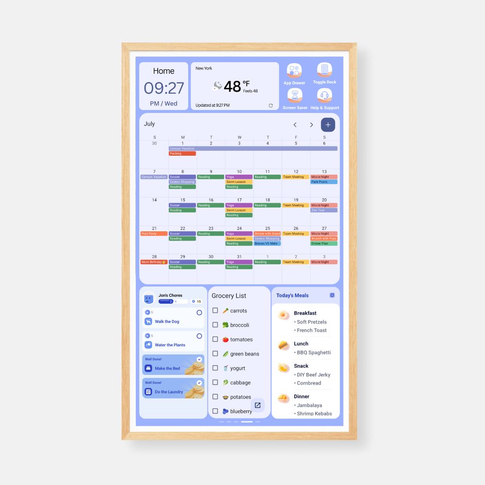 #Magnetic Frame for Calendar+ 2 (Color)_Woody