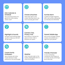 Features and function of Cozyla Routie kid‘s routine helper, planner, reminder and tracker