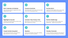 features and function of Cozyla Routie kid‘s routine helper, planner, reminder and tracker